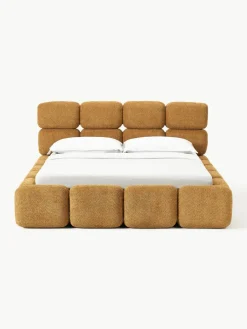 Gestoffeerd bed Tayla van teddy bouclé^Westwing Collection Outlet