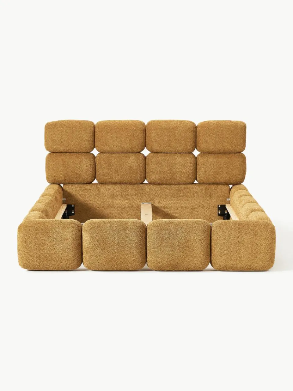 Gestoffeerd bed Tayla van teddy bouclé^Westwing Collection Outlet