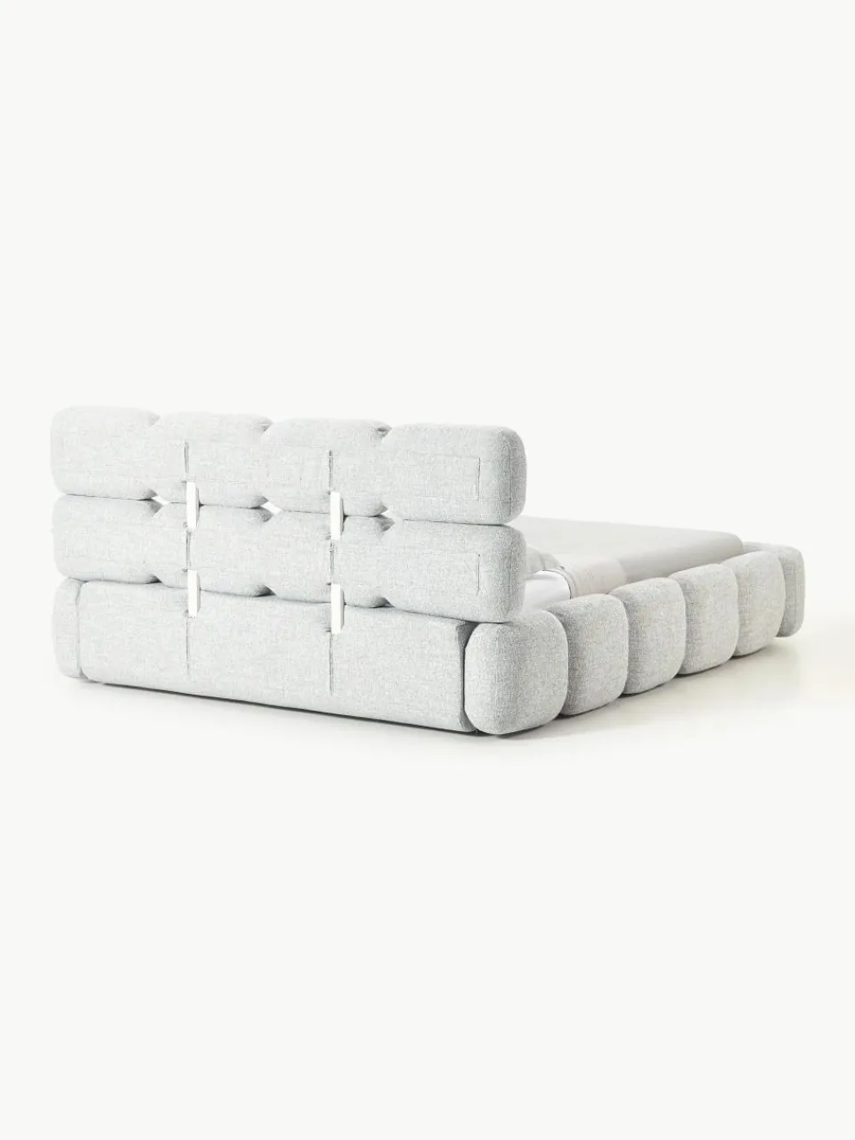 Gestoffeerd bed Tayla van bouclé^Westwing Collection Outlet