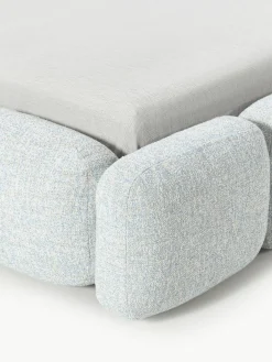 Gestoffeerd bed Tayla van bouclé^Westwing Collection Outlet
