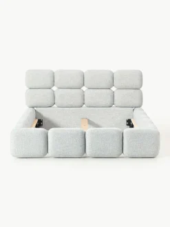 Gestoffeerd bed Tayla van bouclé^Westwing Collection Outlet