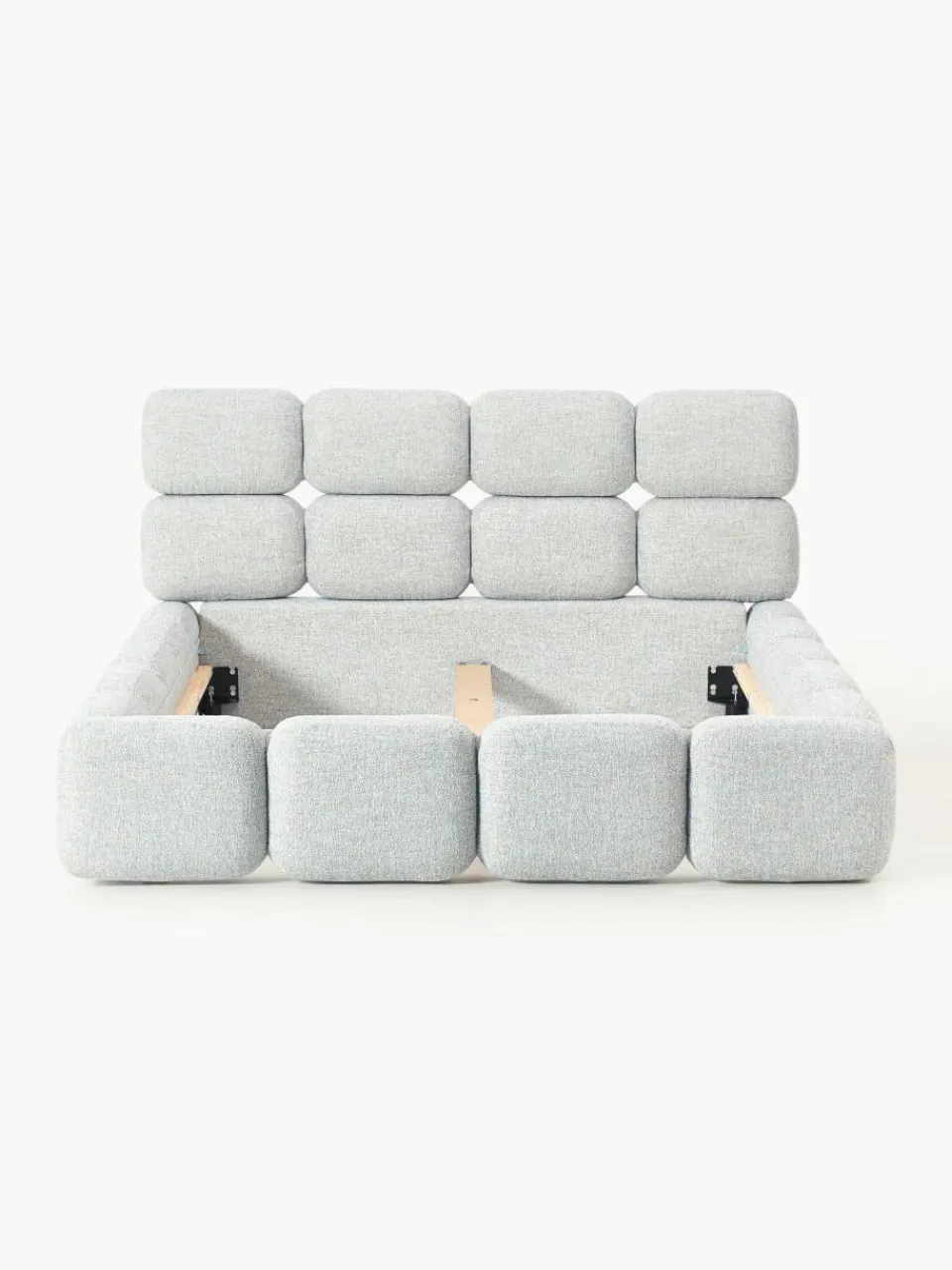 Gestoffeerd bed Tayla van bouclé^Westwing Collection Outlet