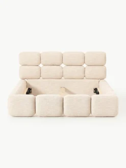 Gestoffeerd bed Tayla van bouclé^Westwing Collection Clearance