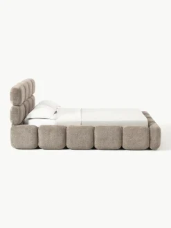 Gestoffeerd bed Tayla van teddy bouclé^Westwing Collection Discount