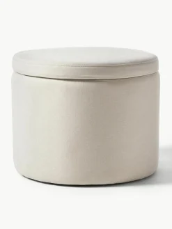 Gestoffeerde poef Alida met opbergruimte^Westwing Collection Best