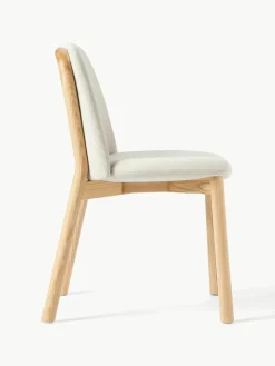 Gestoffeerde stoel Julie van essenhout^Westwing Collection Hot