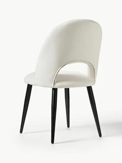 Gestoffeerde stoel Rachel uit geweven stof^Westwing Collection New