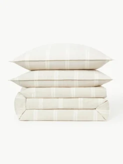 Gestreepte flanellen kussenhoes Belinda^Westwing Collection Hot
