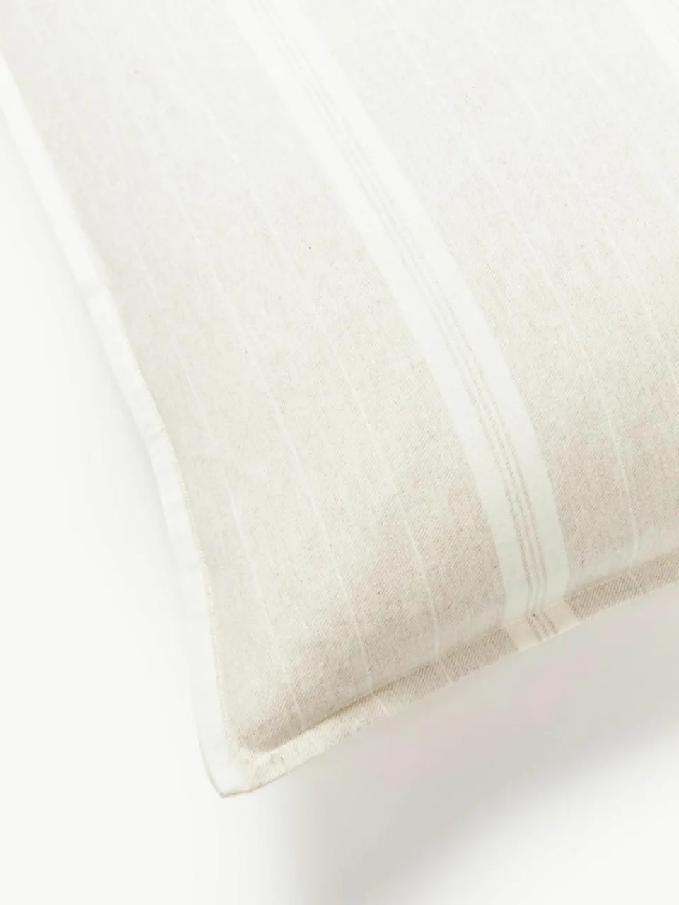 Gestreepte flanellen kussenhoes Belinda^Westwing Collection Hot