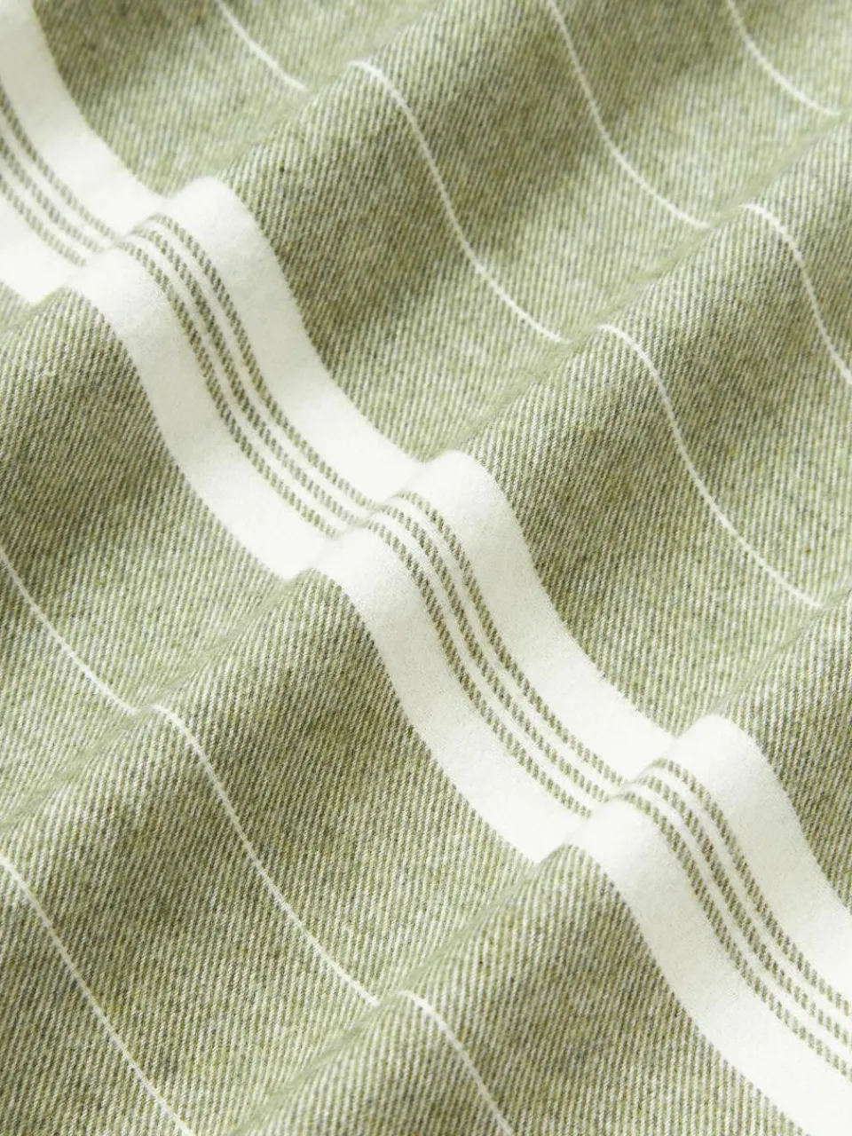 Gestreepte flanellen kussenhoes Belinda^Westwing Collection Outlet