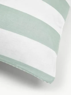 Gestreepte katoenen omkeerbare kussenhoes Lorena^Westwing Collection Online