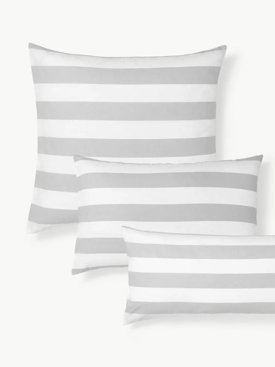 Gestreepte katoenen omkeerbare kussenhoes Lorena^Westwing Collection Fashion
