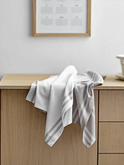 Gestreepte katoenen theedoeken Soft Tools, set van 2^Södahl New