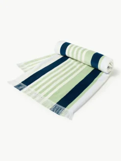 Gestreepte strandlaken Miri met franjes^Westwing Collection Hot