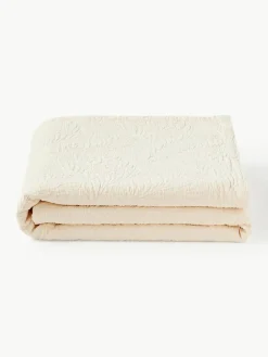 Gestructureerde katoenen bedsprei Panra^Westwing Collection Fashion