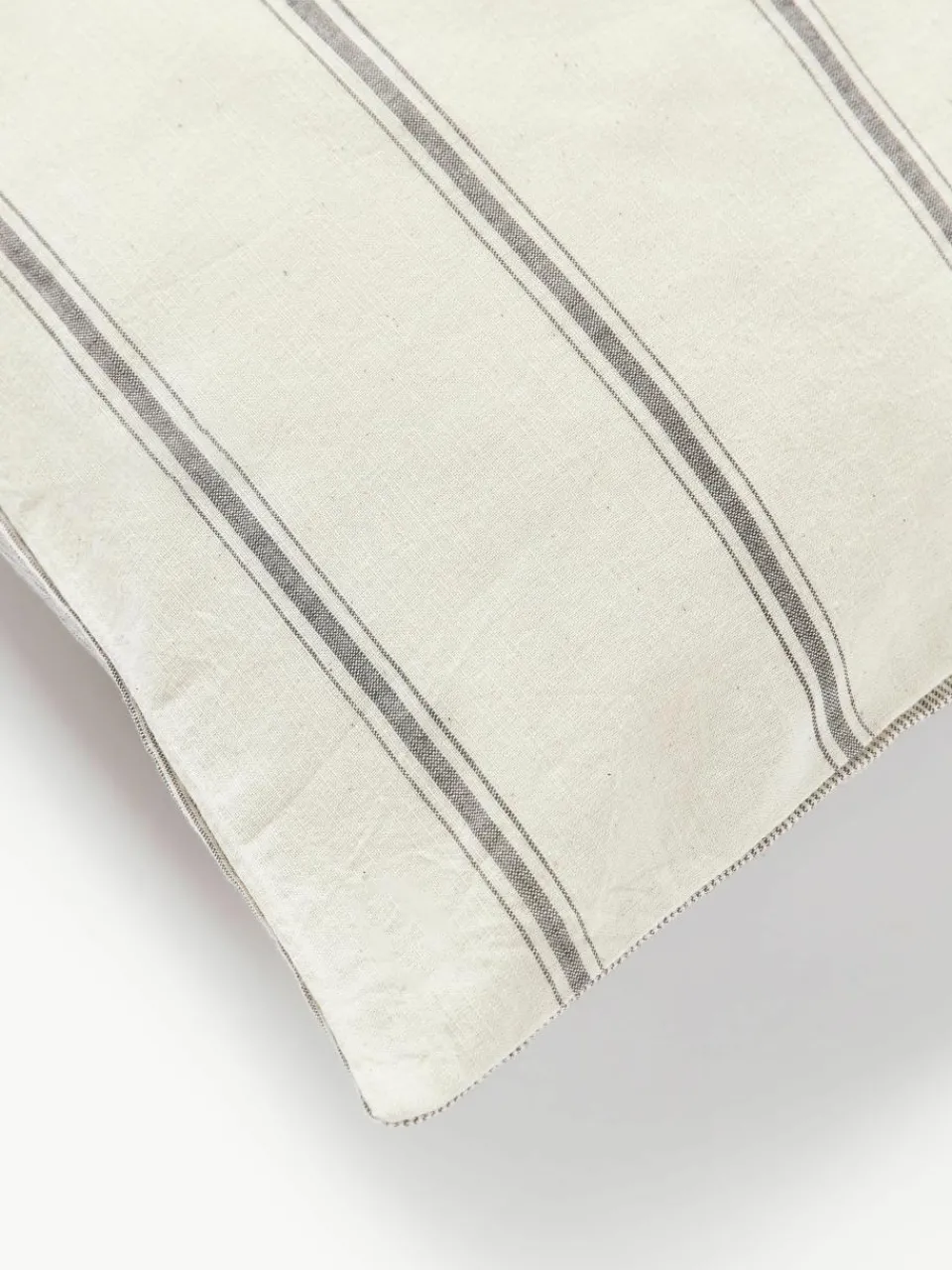 Gewassen katoenen dekbedovertrek Caspian met strepen^Westwing Collection Hot