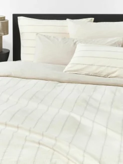Gewassen katoenen kussenhoes Caspian met strepen^Westwing Collection Hot