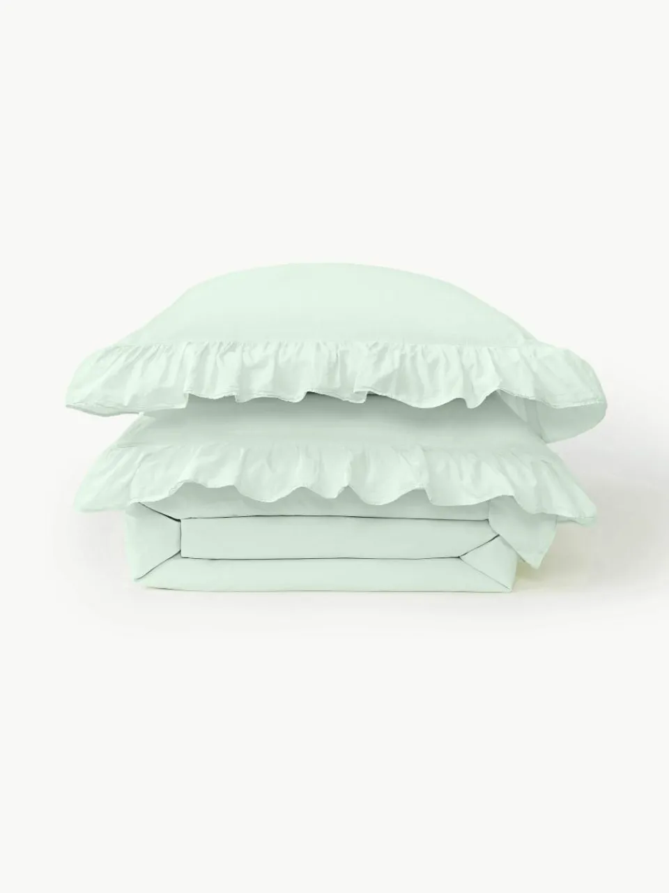 Gewassen katoenen perkal laken Louane^Westwing Collection New