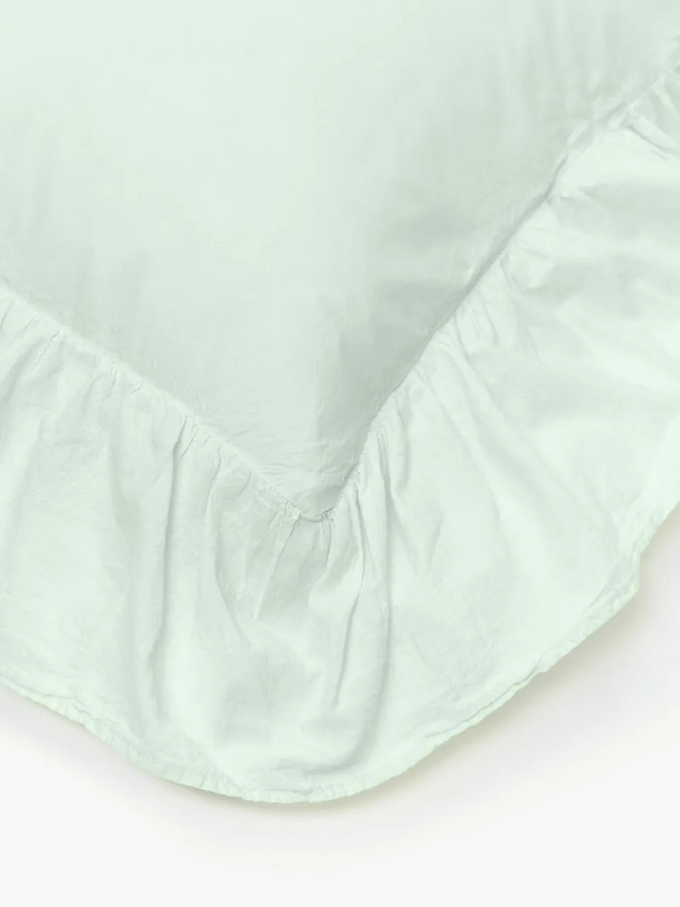 Gewassen katoenen perkal laken Louane^Westwing Collection New