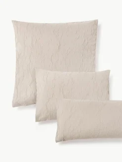 Gewassen katoenen perkal kussensloop Leonora^Westwing Collection Outlet
