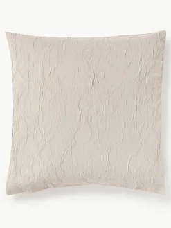 Gewassen katoenen perkal kussensloop Leonora^Westwing Collection Outlet