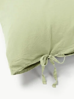 Gewassen katoenen perkal kussensloop Leonie^Westwing Collection Sale