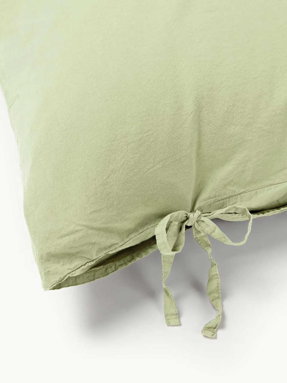 Gewassen katoenen perkal kussensloop Leonie^Westwing Collection Sale