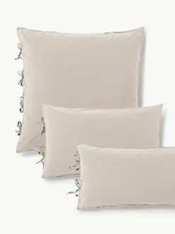 Gewassen katoenen perkal kussensloop Leonie^Westwing Collection Sale