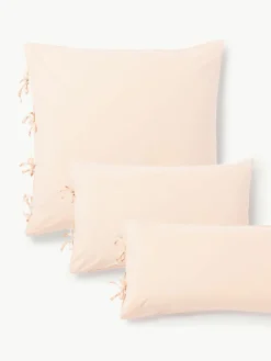Gewassen katoenen perkal kussensloop Leonie^Westwing Collection Outlet