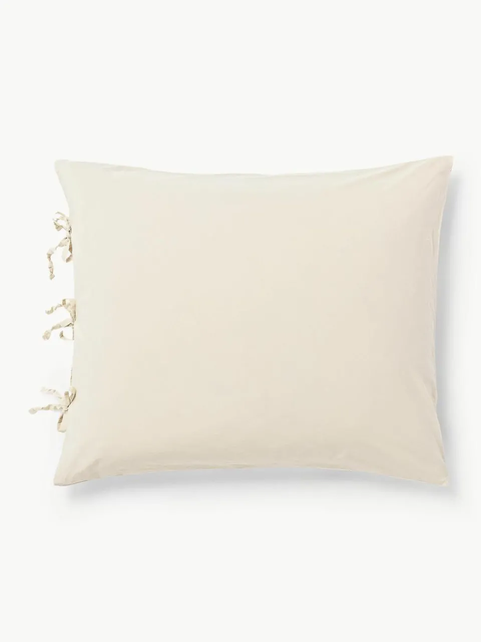 Gewassen katoenen perkal kussensloop Leonie^Westwing Collection Online
