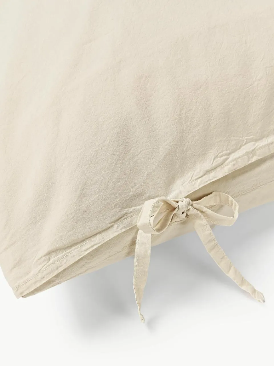 Gewassen katoenen perkal kussensloop Leonie^Westwing Collection Online