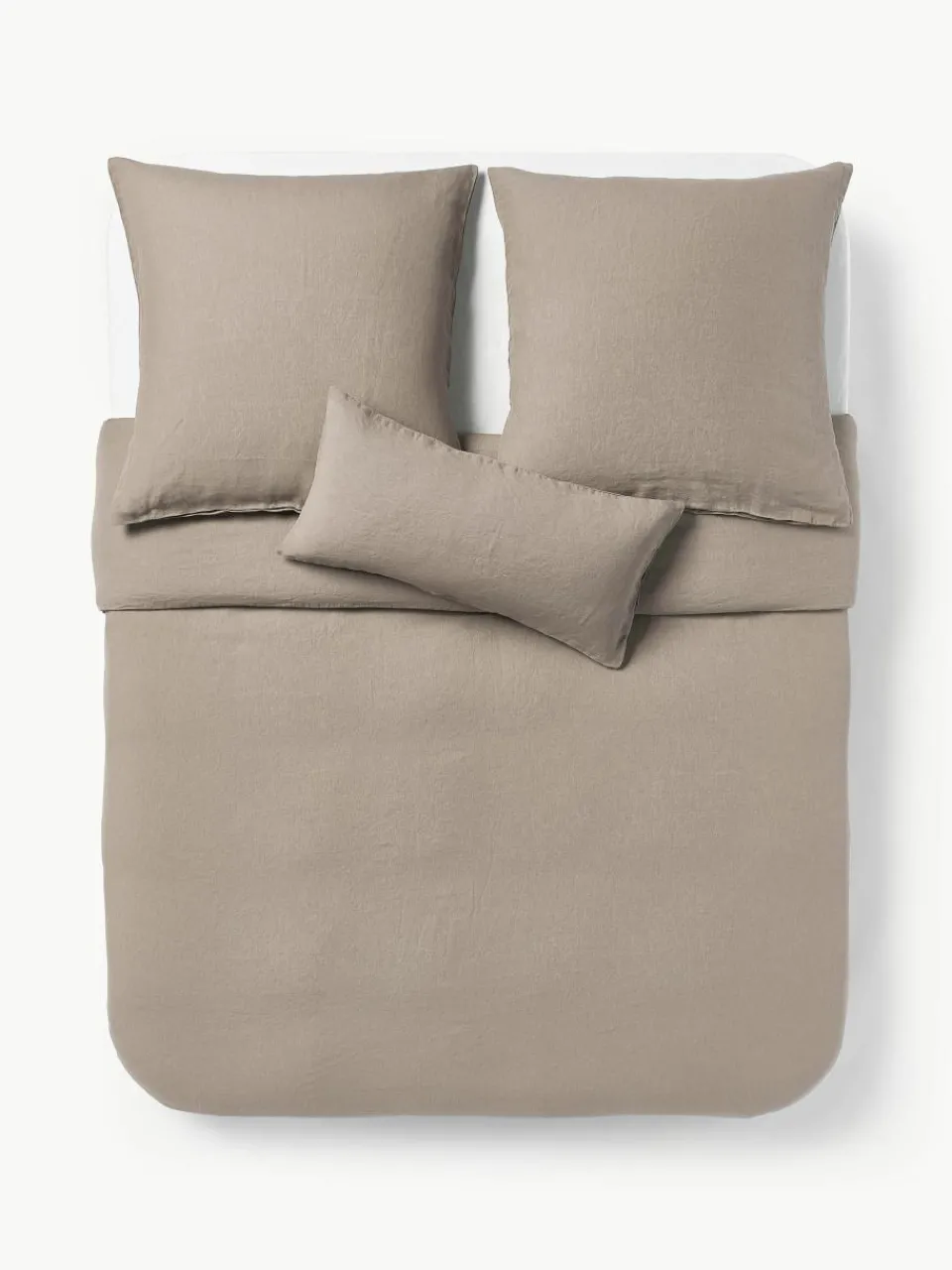 Gewassen linnen dekbedovertrek Airy^Westwing Collection Outlet