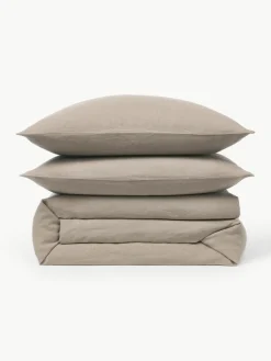 Gewassen linnen dekbedovertrek Airy^Westwing Collection Outlet