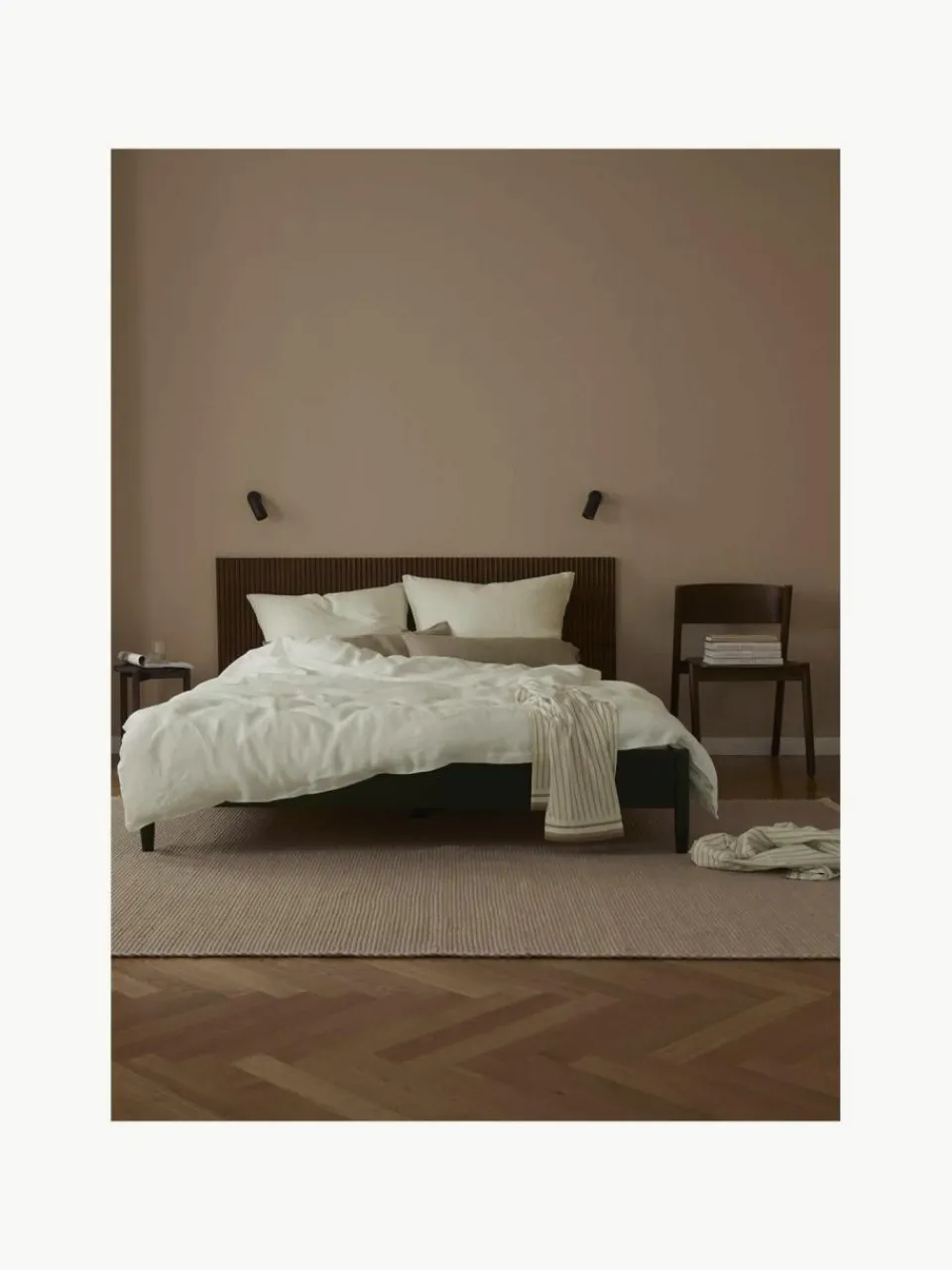 Gewassen linnen dekbedovertrek Airy^Westwing Collection Fashion