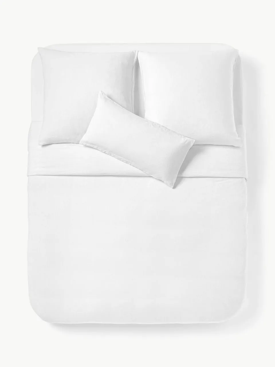 Gewassen linnen dekbedovertrek Airy^Westwing Collection Fashion