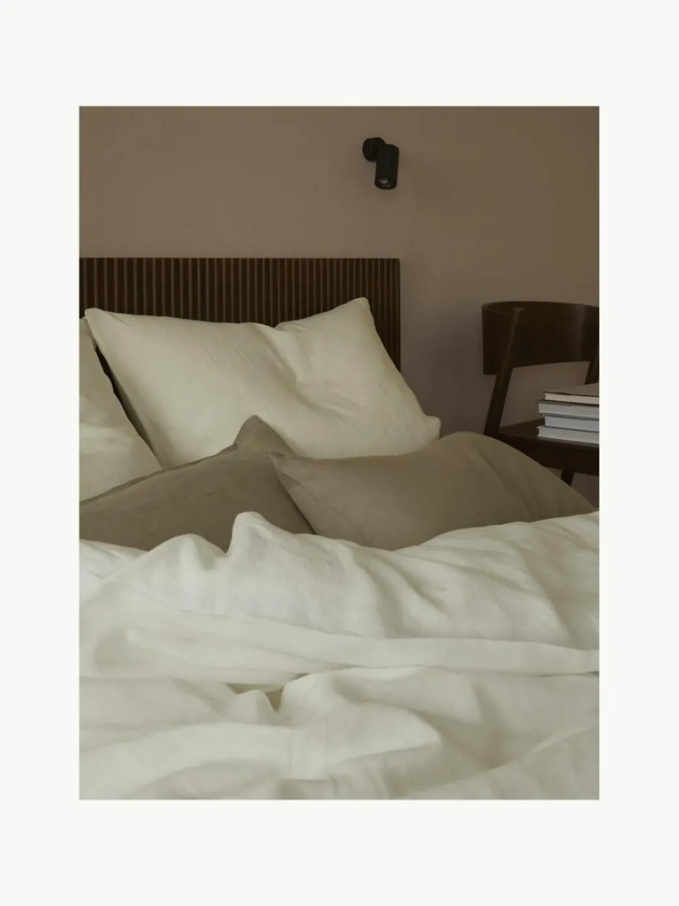 Gewassen linnen dekbedovertrek Airy^Westwing Collection Fashion