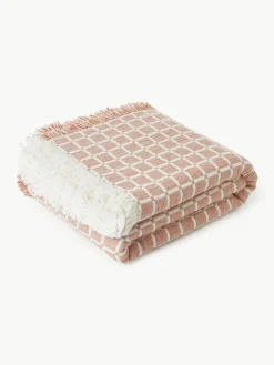 Gewassen mousseline bedsprei Ronia met franjes^Westwing Collection Sale