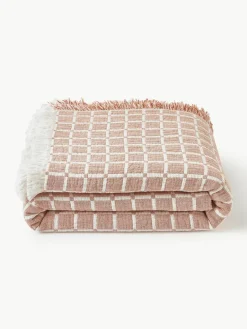 Gewassen mousseline bedsprei Ronia met franjes^Westwing Collection Sale