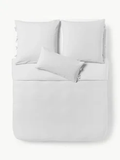 Gewassen perkal katoenen dekbedovertrek Leonie^Westwing Collection Discount