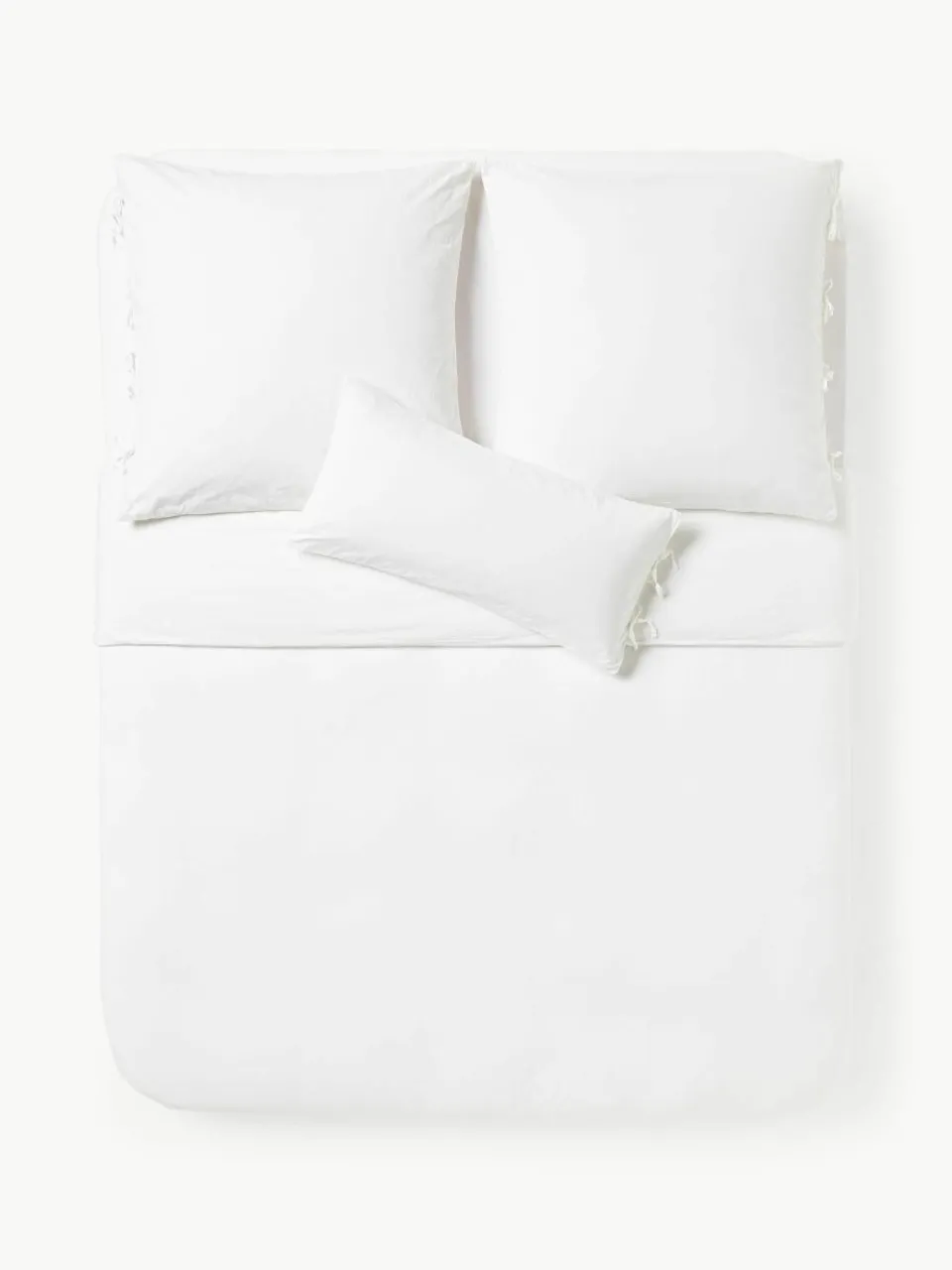 Gewassen perkal katoenen dekbedovertrek Leonie^Westwing Collection Outlet