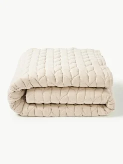 Gewatteerde flanellen bedsprei Selby met structuurpatroon^Westwing Collection Best