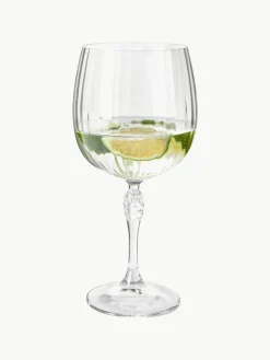 Gin glazen America's Cocktail met groefstructuur, 4 stuks^Westwing Best