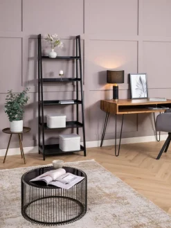 Glanzend laagpolig vloerkleed Cordoba met franjes^Westwing Best