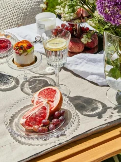 Glazen dessertborden Perles met randdecoratie, 2 stuks^Cote Table Fashion