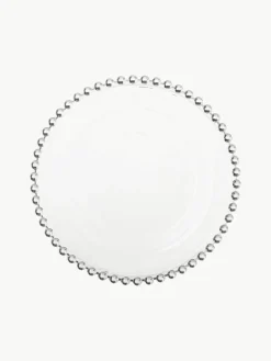 Glazen dessertborden Perles met randdecoratie, 2 stuks^Cote Table Fashion