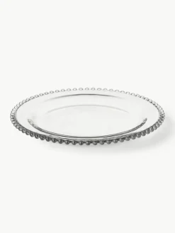 Glazen dinerborden Perles met randdecoratie, 3 stuks^Cote Table Hot