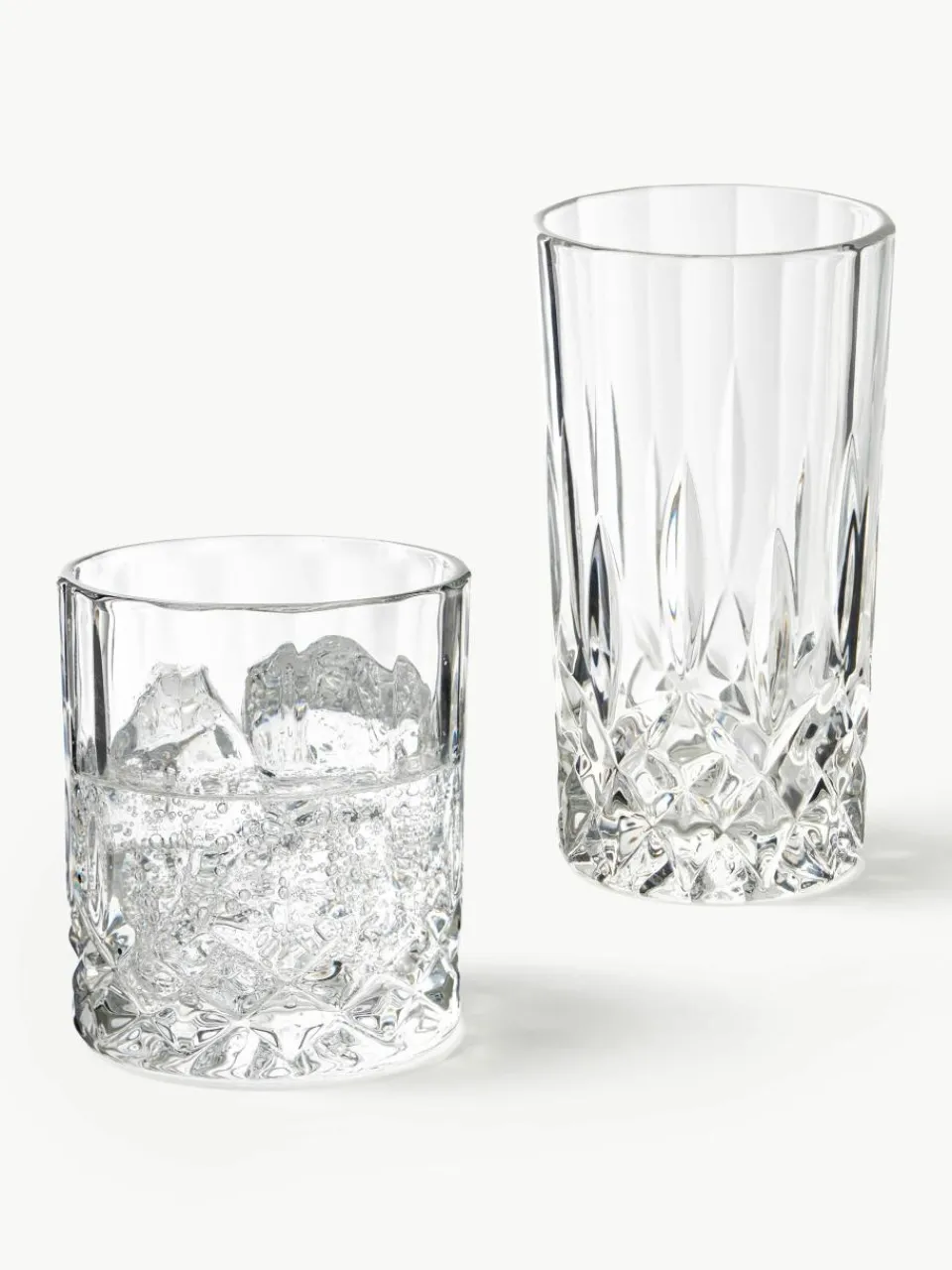 Glazen George met kristalreliëf, set van 8^Westwing Collection Clearance