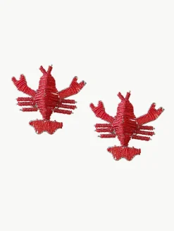 Glazen kralen servetringen Lobster, 2 stuks^Westwing Online