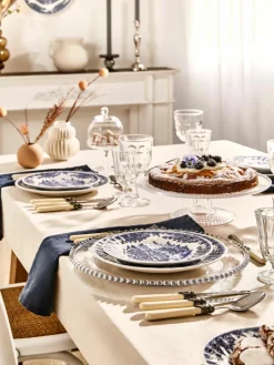 Glazen onderbord Perloa met randversiering^Cote Table New