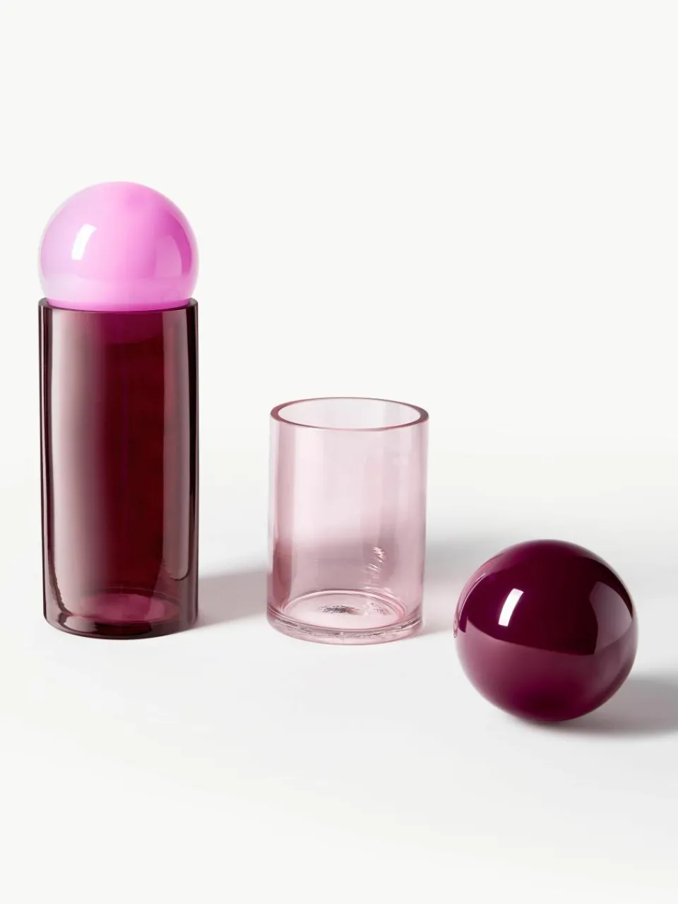 Glazen sieradendoosjes Tarli, set van 2^Westwing Collection Sale